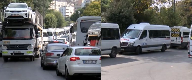 İstanbul yollarında servis aracı işgali
